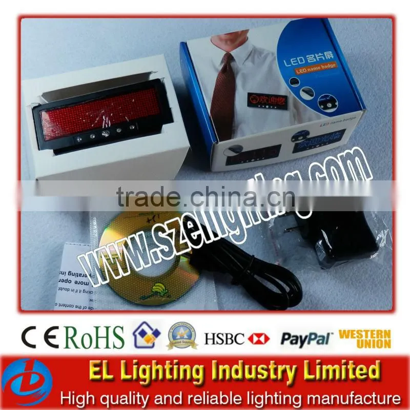 LED name Badge,heart-shaped led badge