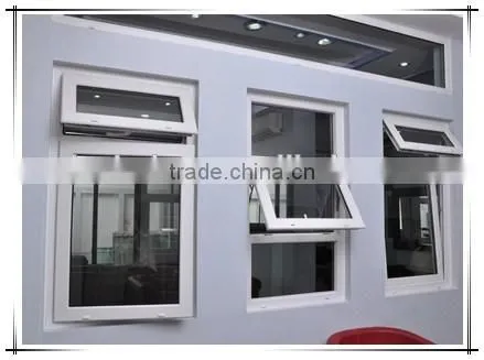 UPVC profile awning window and PVC Top hung window