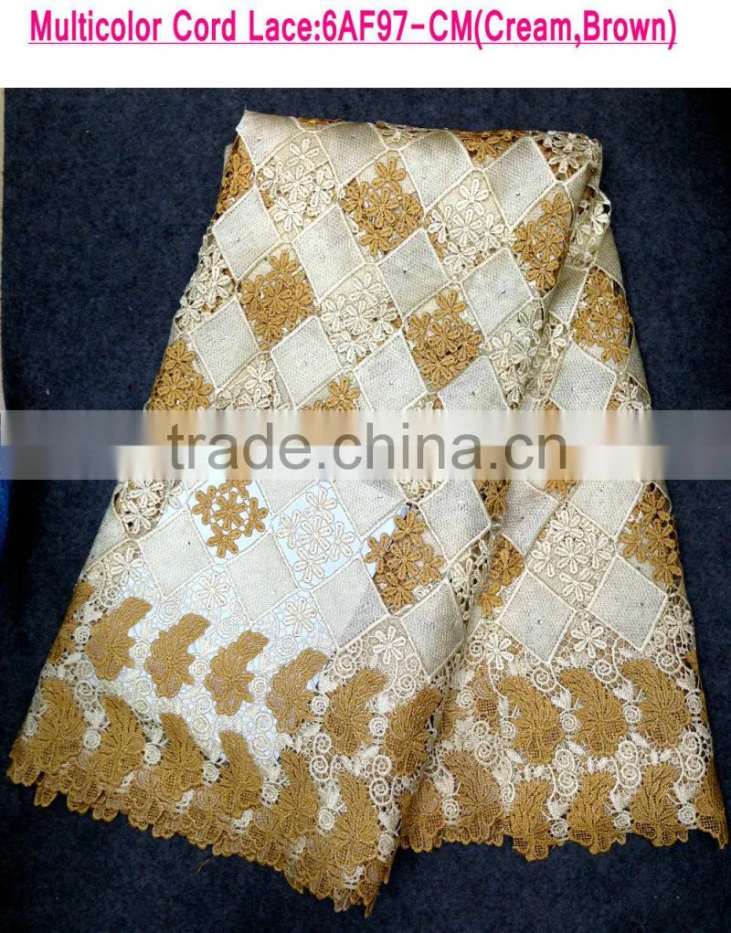 Trending style latest chemical lace sequin and beads lace fabric lace with rhinestones wedding dress