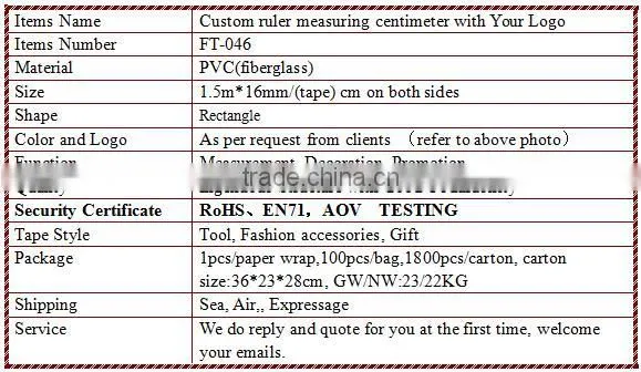150cm double sides metric measure tapes promotional gift delta fiberglass tailoring tools with Your Logo