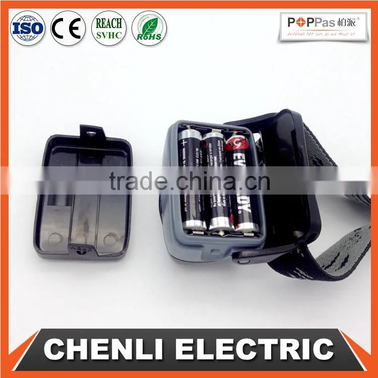 Poppas T10 3AAA battery operated outdoor waterproof camping running walking reading ultra bright headlamp