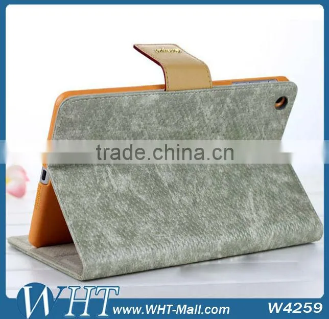 Fashion Blue Color Snake Wave Skin Kaiyue Brand Fashion Leather Stand Cover for iPad mini