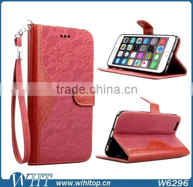 Magnetic Phone Case for iPhone 6 Plus 5.5", Folio Stand Leather Case for iPhone 6 Plus with Answer Calls Hole