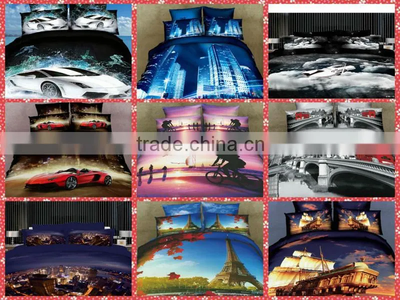 100% cotton 3D quilt cover set