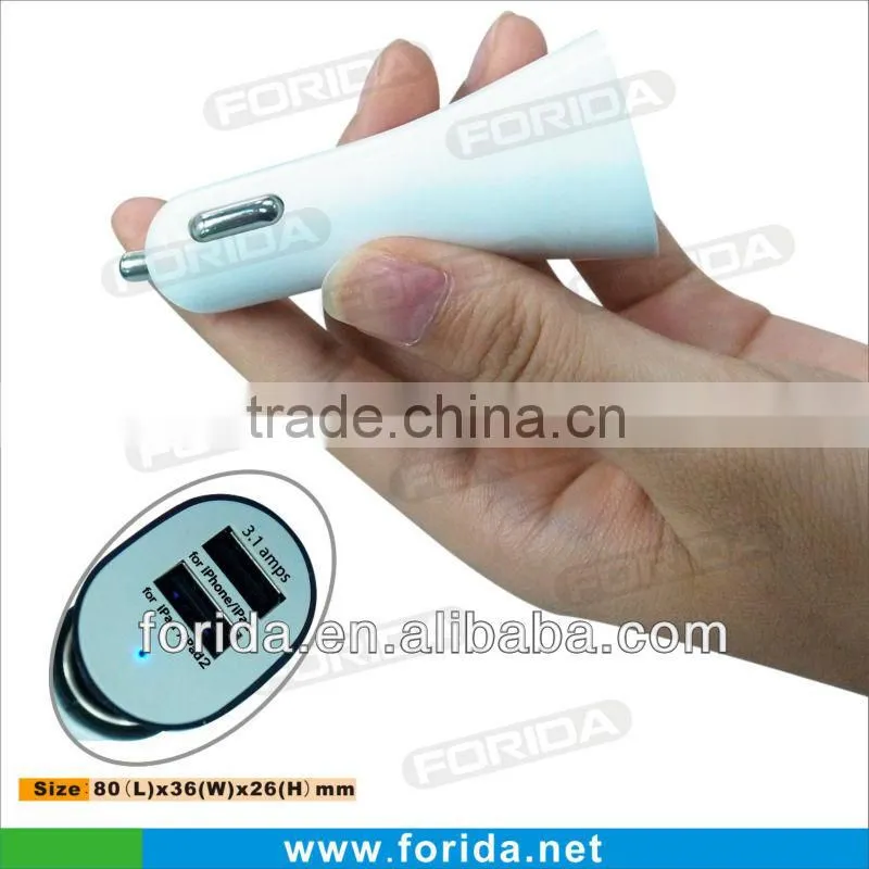 new arrvial 5V 3.1A double usb car charger