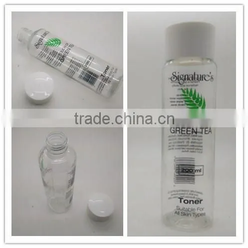 200ml PET plastic bottle for shampoo with double deck lid
