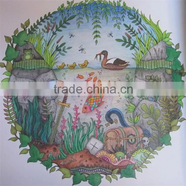 Hot Sale Fashion Hand-painted Decompression Enchanted Forest Secret Garden Children Adults Cheap Coloring Books