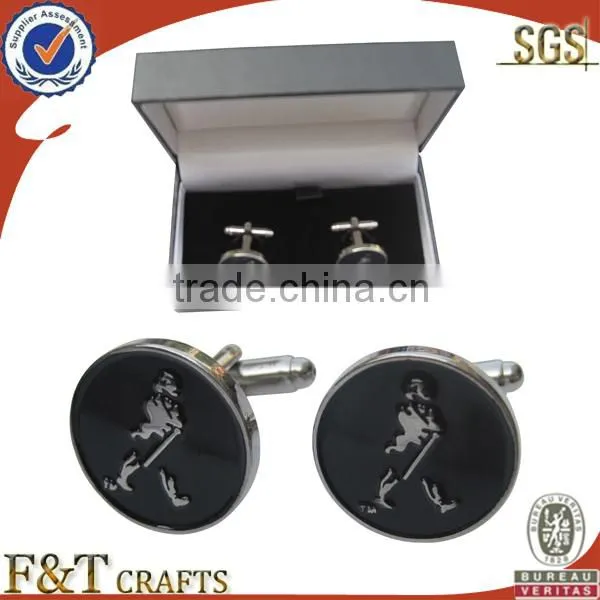 Fashion men's american football shape enamel custom cufflinks