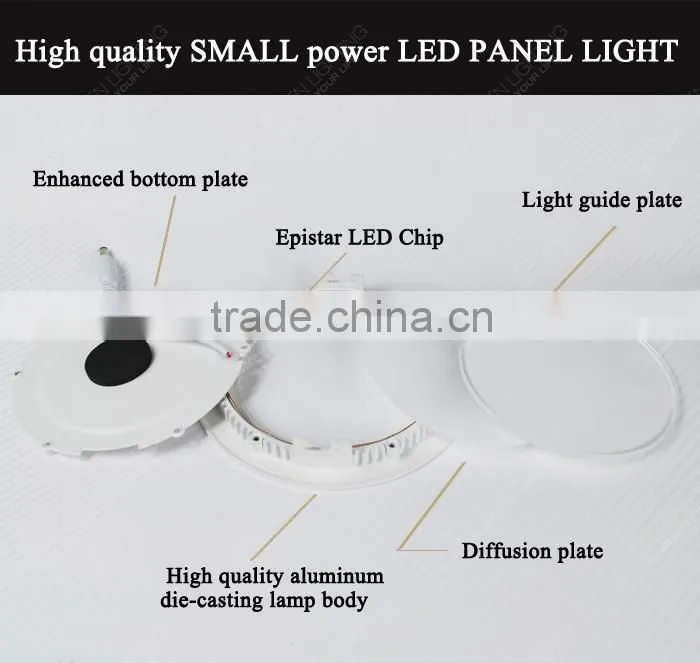 2015 New Design 3W Round SMD 2835 LED Ceiling Panel Light