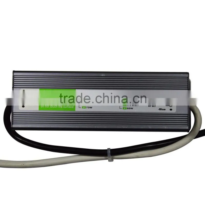 60w 24v ip67 waterproof aluminum case led driver with CE & RoHs certification