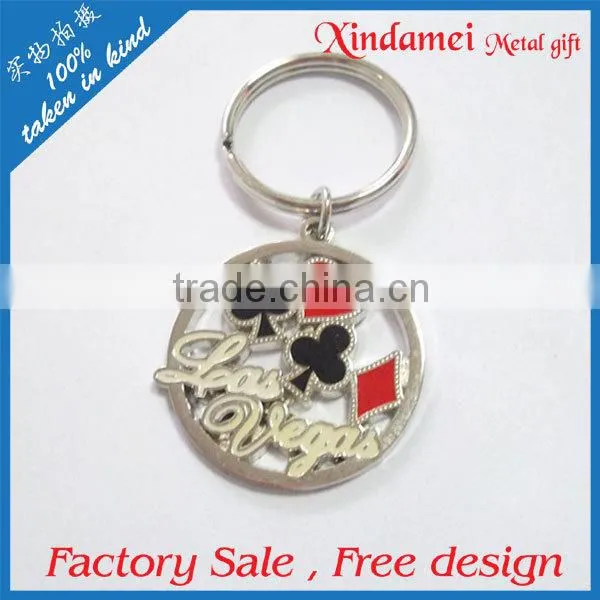Popular fashion factory outlet tags metal key chain