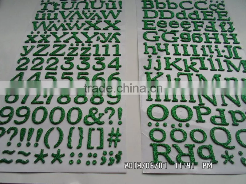 simple acrylic diamond 26 alphabet letter sticker