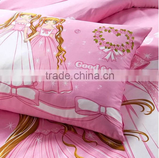 high quality cotton bedding set, embroidery and printing