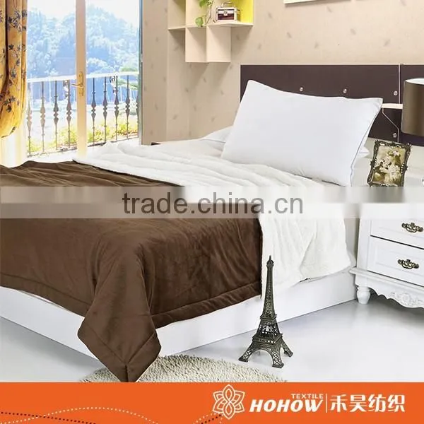 High quality solid brown thick blanket fluffy fleece blanket