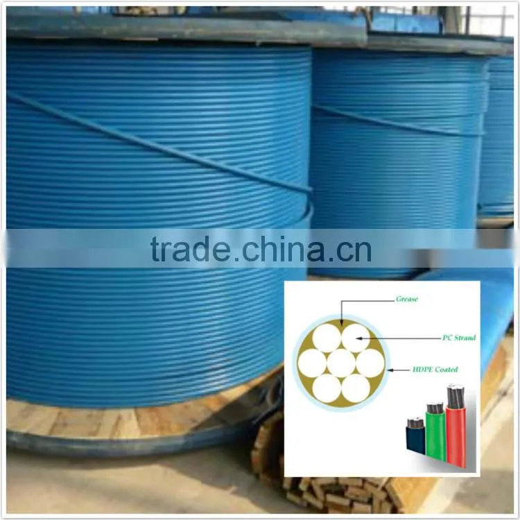 15.24mm Prestressed Concrete Unbounded PC Steel Strand