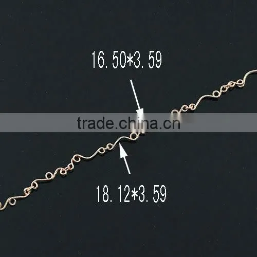 Golden and Silver Brass DIY Link Chain Used for Jewelry, Handbag