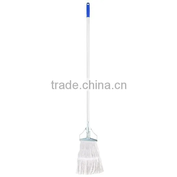 iron clip can be painted Looped ends cotton floor cleaning mop 120cm long handle