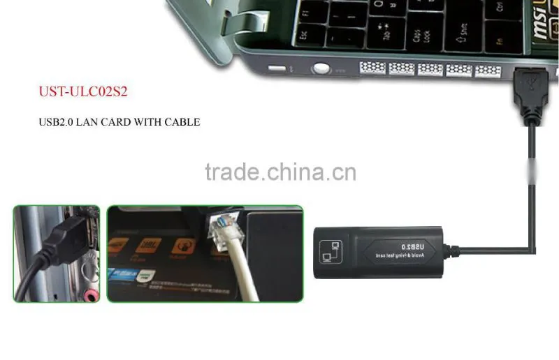 USB2.0 lan card with cable