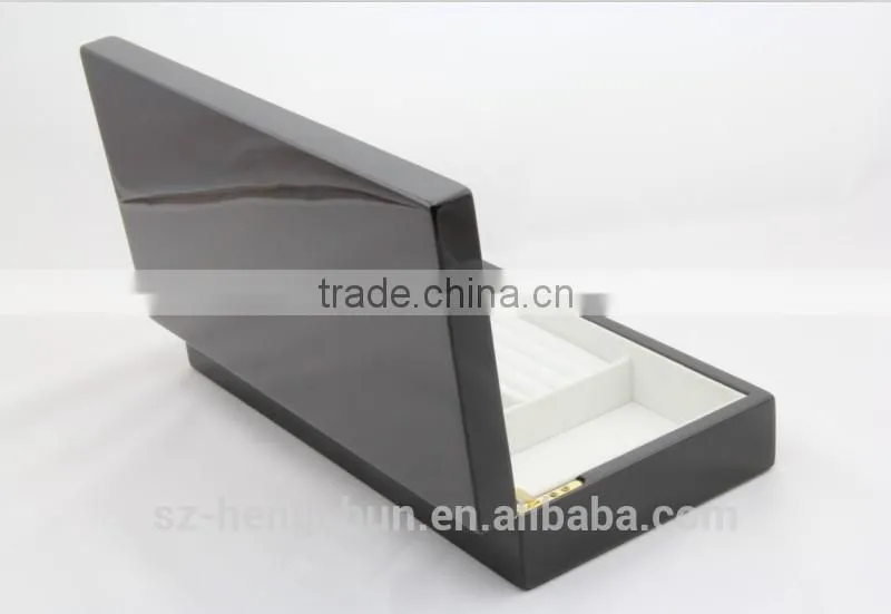 High-end wooden jewelry box with metal lock decoration