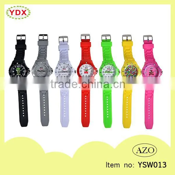 Fashionable waterproof red wristwatches promotion watch