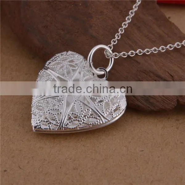 plated 925 silver solid blank photo pendant