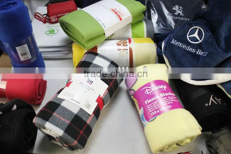 High Quality super soft heavy coral fleece blanket with leather strap handle