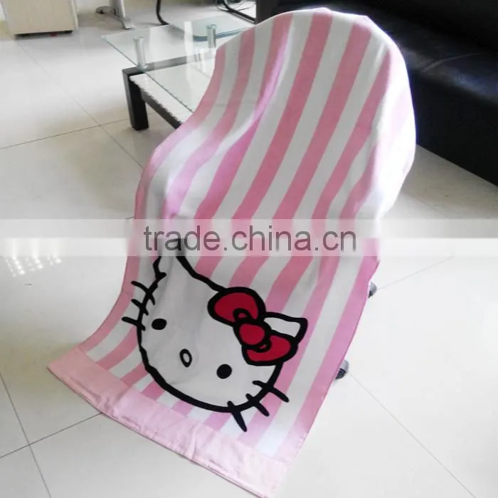 Hot sell Fiber reactive printing color stripes beach towel
