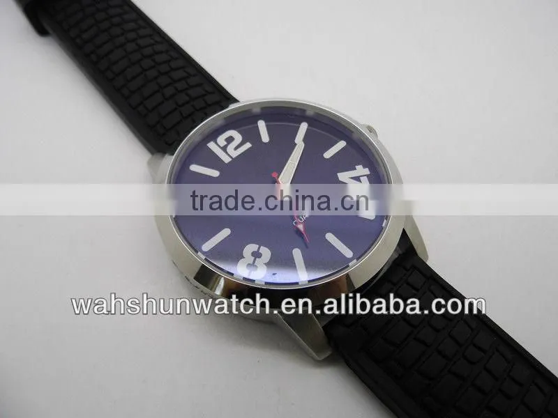2013 best selling fashion quartz brands japan movt black watch with white numbers
