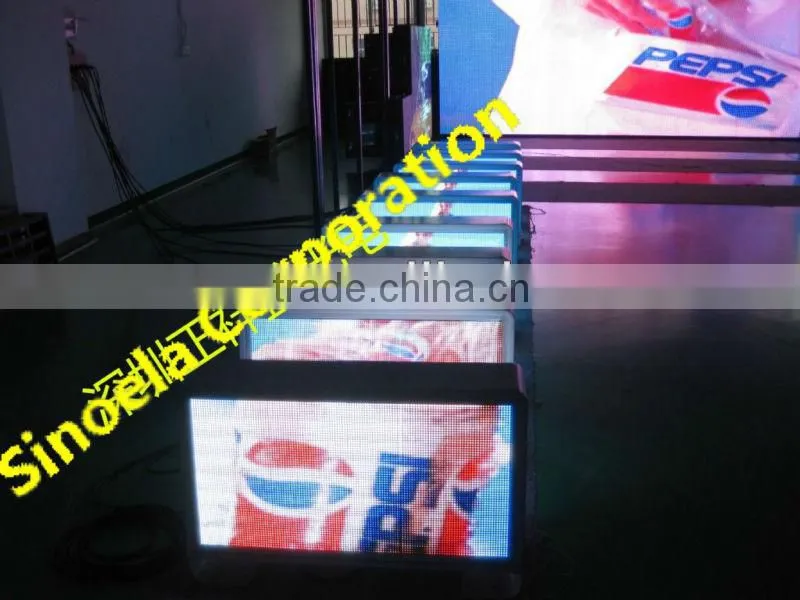 taxi LED top light box/taxi roof advertising display with pixel 5