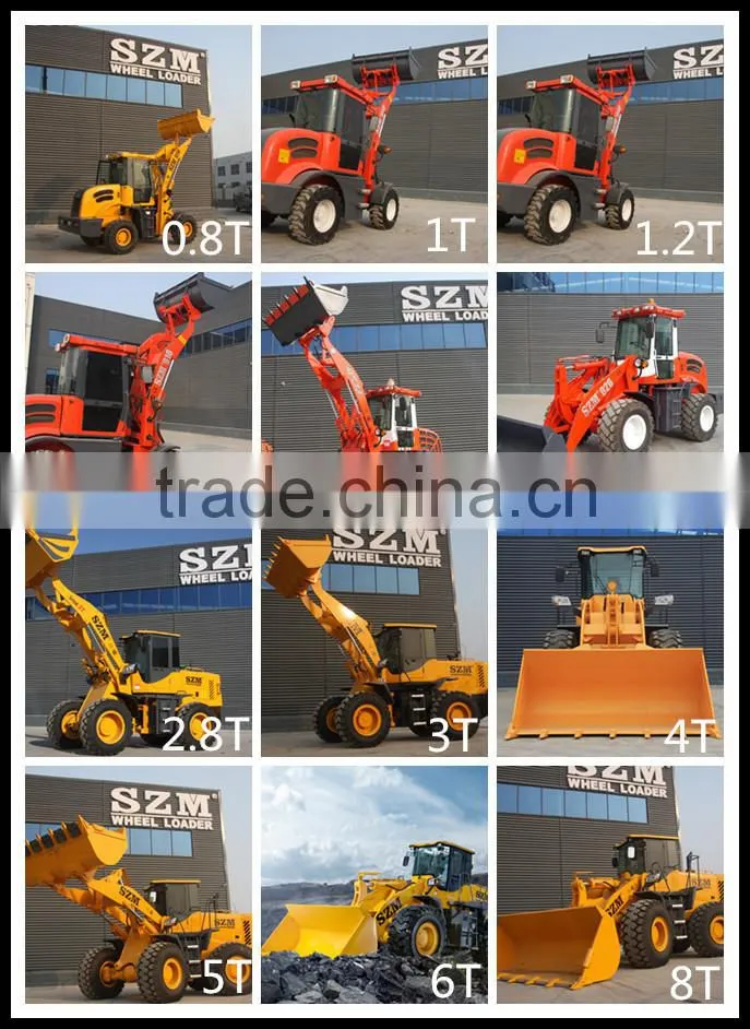 farm tractor 1t mini wheel loader with joystick and air condition for sale