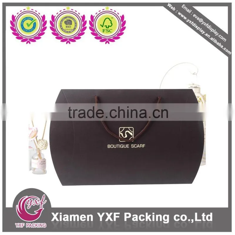 Scarf paper pillow box for gift