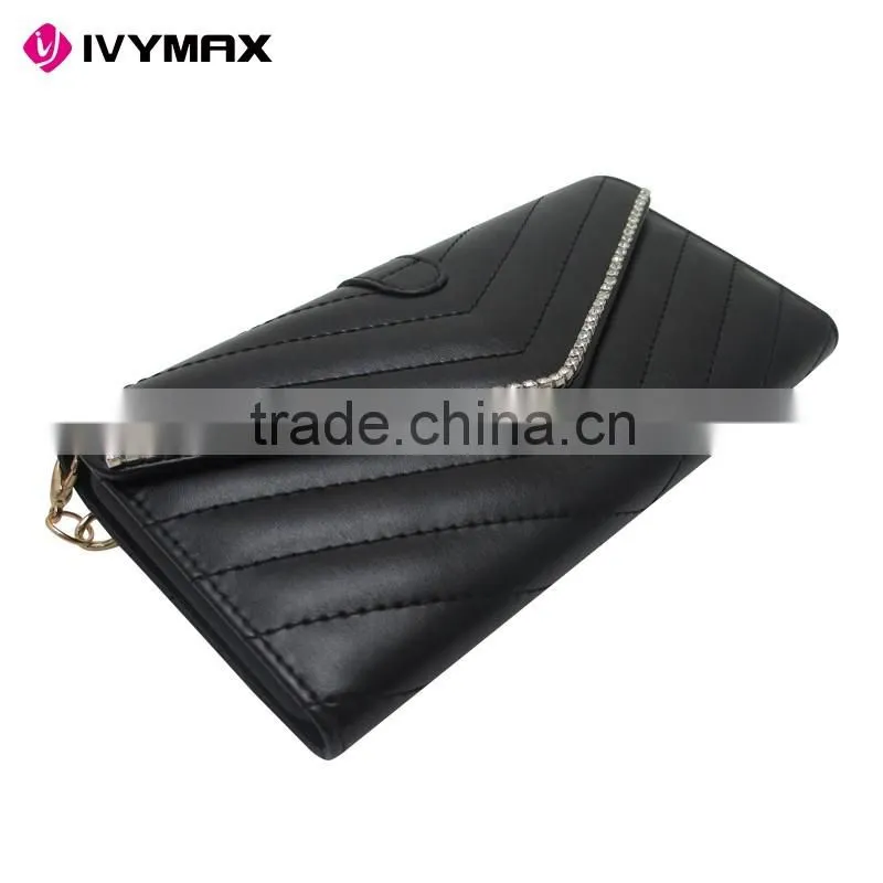 Lady style diamond bling leather wallet case for iphone 6, for iphone 6 case