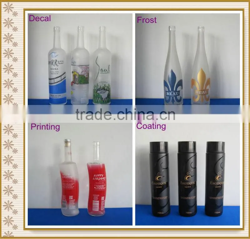 750ml Glass water bottles with synthetic cork