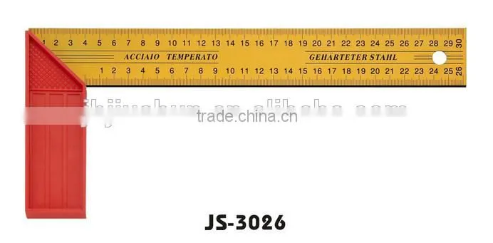 perfect steel attractive yellow square ruler with red aluminium seat
