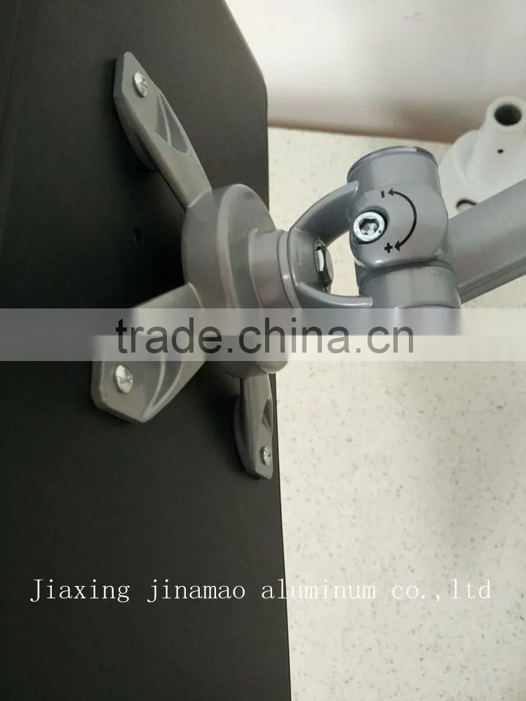 Modern Appearance lcd arm support clamp mount and grommet mount hanging dual monitors screens lcd arm