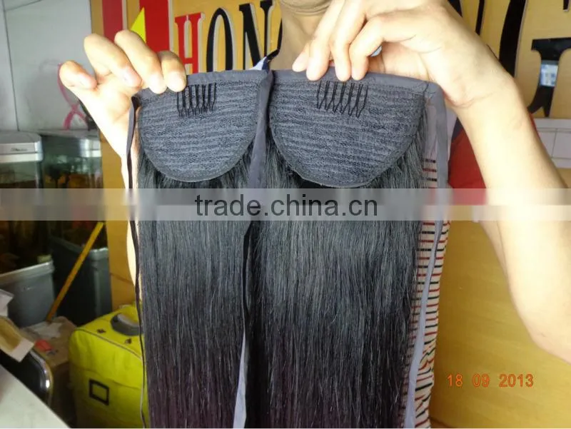100% Virgin Remy Hair Indian Remy human Hair Ponytail 100 Human Hair