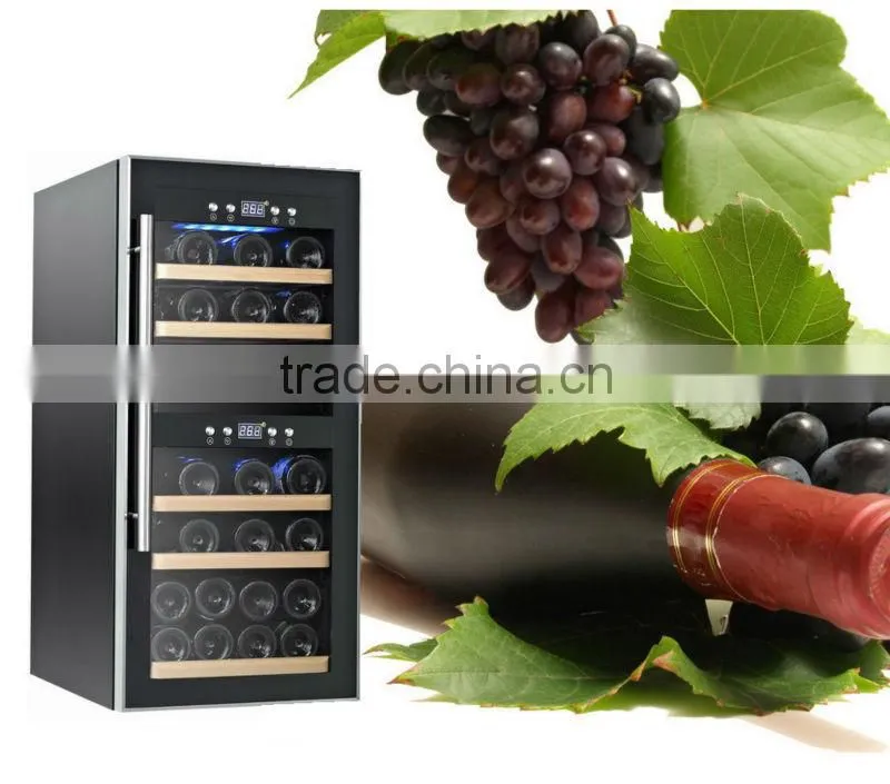 80L refrigerated wooden wine cabinet
