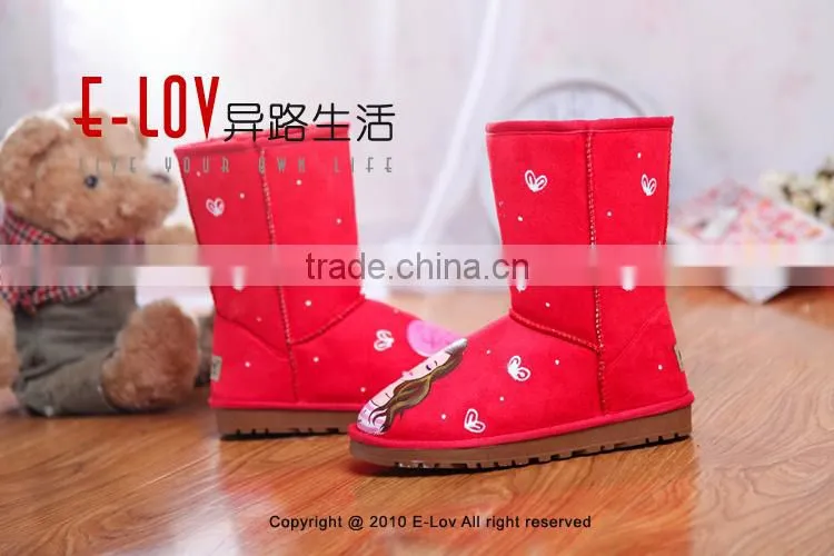 Hot sales high quality and cheap red boots women
