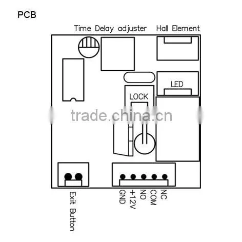 280KG/600LBS surface mounted EM Lock with LED ,Timer & feedback,7 wires ,electric magnetic door lock