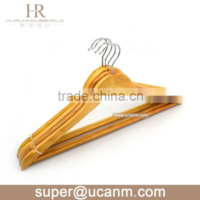 HRW-6611N B grade wood cheap coat hanger
