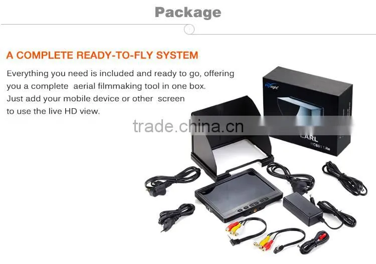 FPV 5.8G HD 1280*800p 7" Monitor Receiver Built-in Battery
