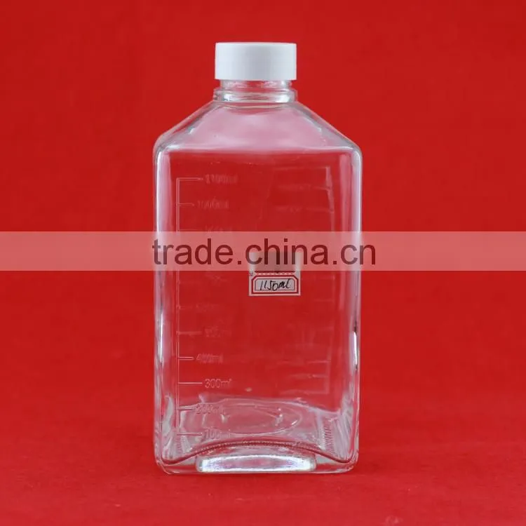 High quality glass ethanol bottle screw mouth bottle cucurbit shape bottle