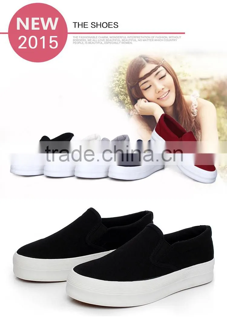 Plus Size 35-40 Flat Platform Shoes Woman Flat Canvas Lazy Shoes Female Fashion Trifle Thick Crust Shoes Footwear Women Shoes