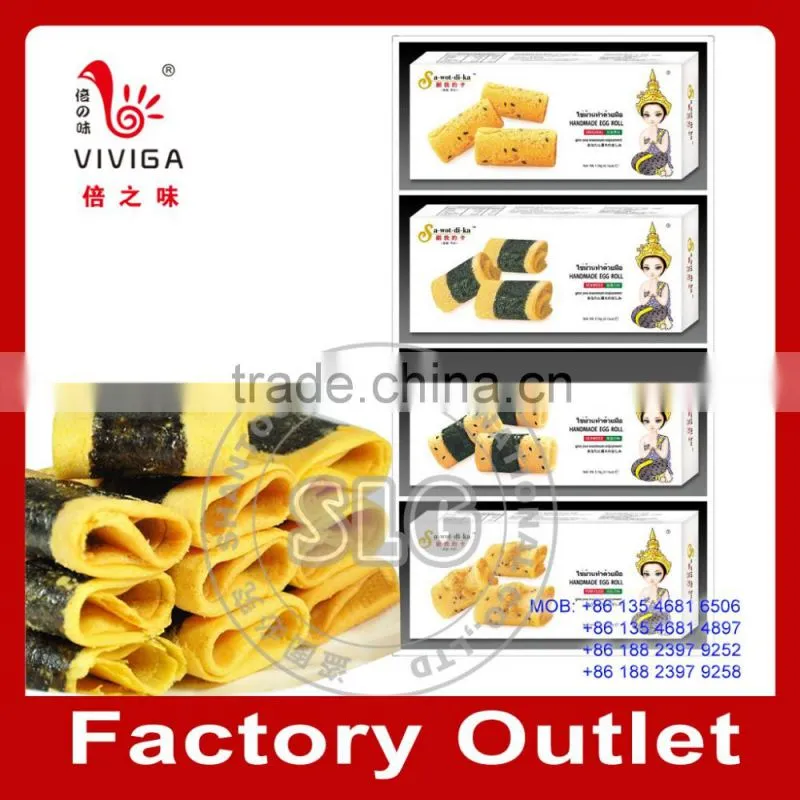Delicious different flavors egg roll biscuit