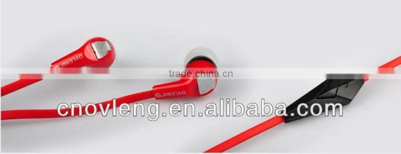 Plastic in-ear earphone with paper package in shenzhen