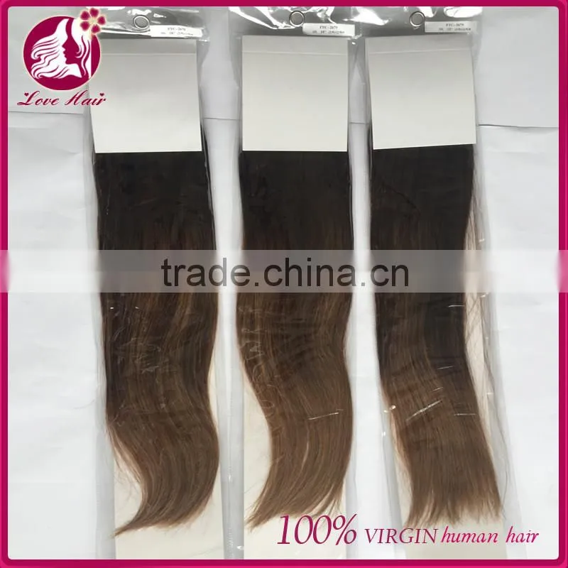 Virgin indian #2 #8 two tone ombre colored hair weave bundles for black women