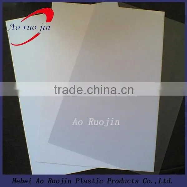 Super white color A4 size PVC Plastic card