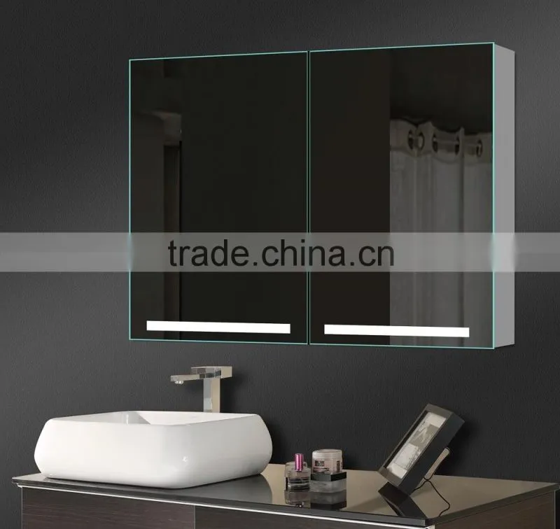 Lamxon led illuminated bathroom storage cabinet mirror with light