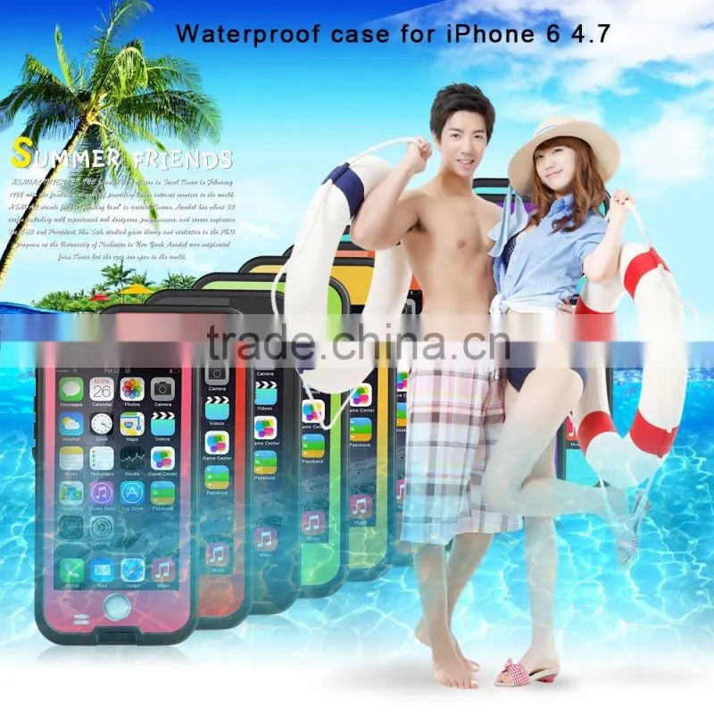 manufacture waterproof case cover for iphone6 plus mult-function