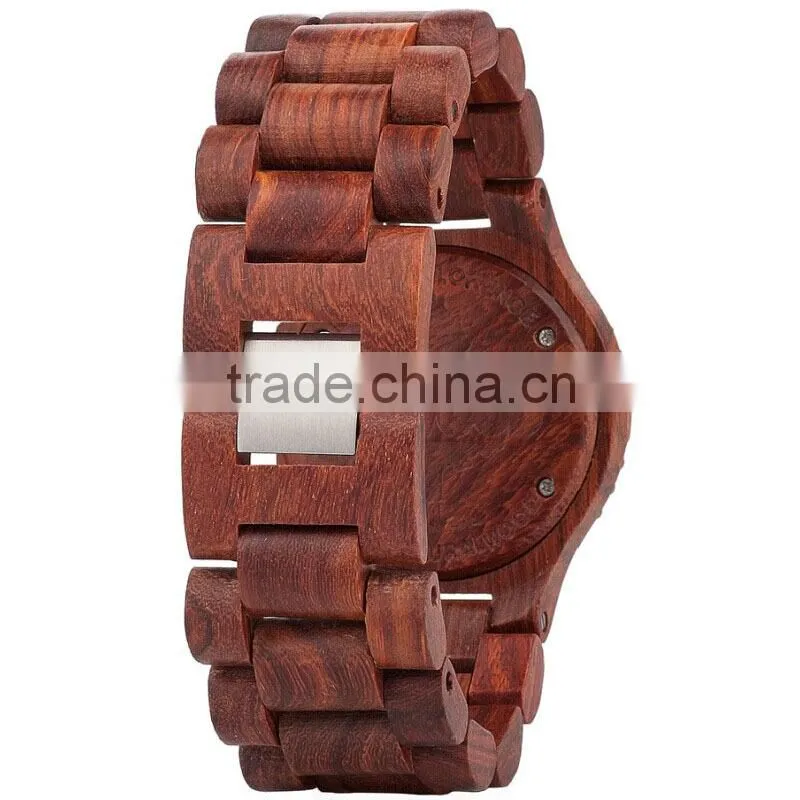 2015 Man Wood Watch With Red sandalwood Case And Japan movement